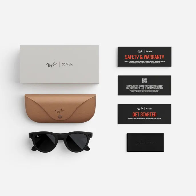 Ray-Ban Meta Headliner Gen 1 - (F) Matte Black - (L) Charcoal Black - (Standard)