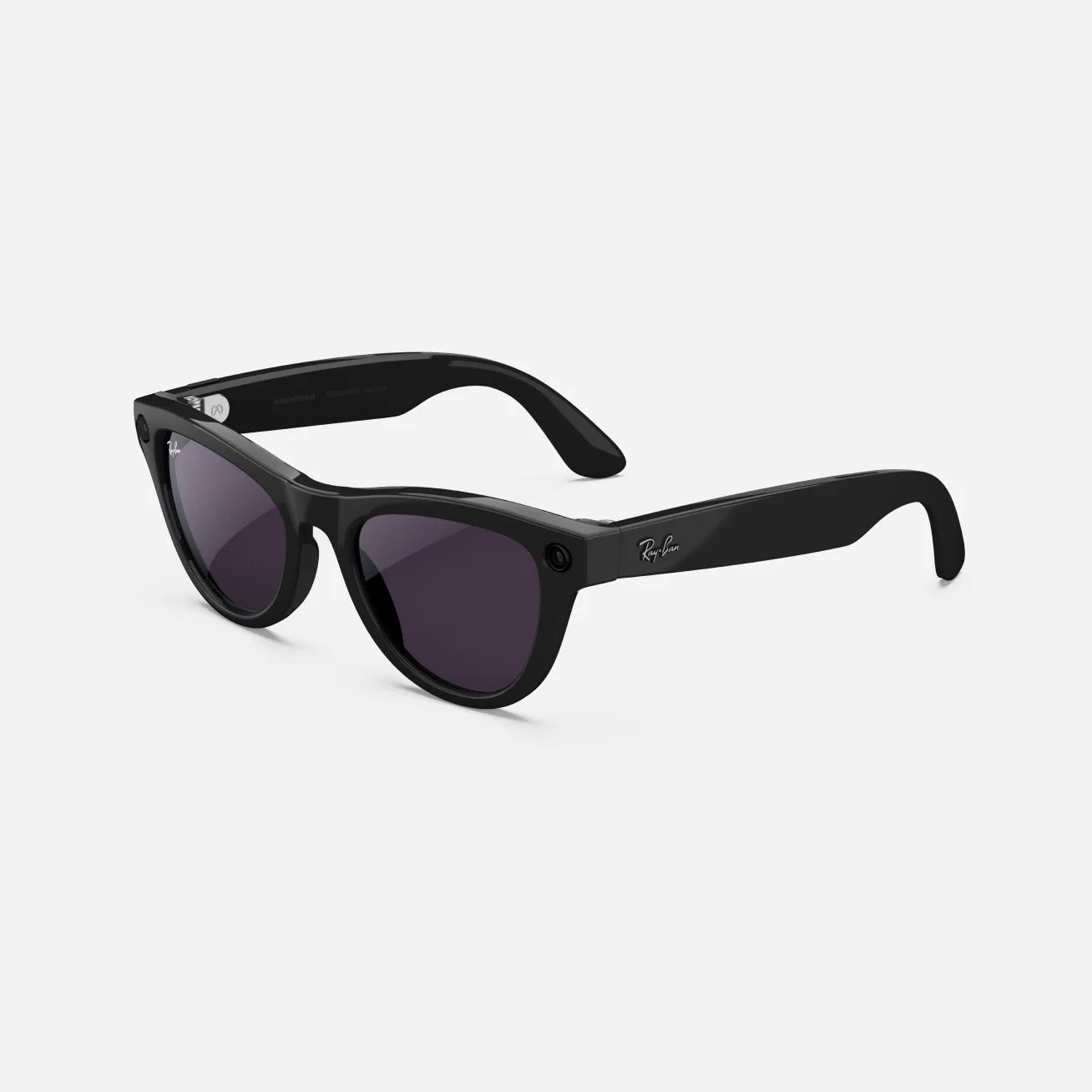 Ray-Ban Meta Skyler - (F) Shiny Black - (L) Clear to Amethyst Transitions - (Standard)