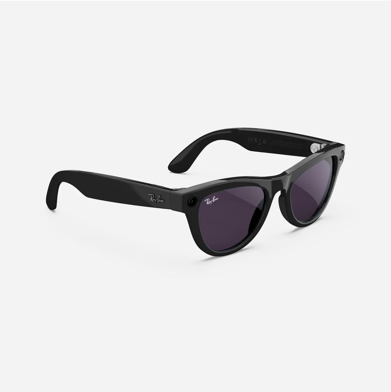 Ray-Ban Meta Skyler - (F) Shiny Black - (L) Clear to Amethyst Transitions - (Standard)