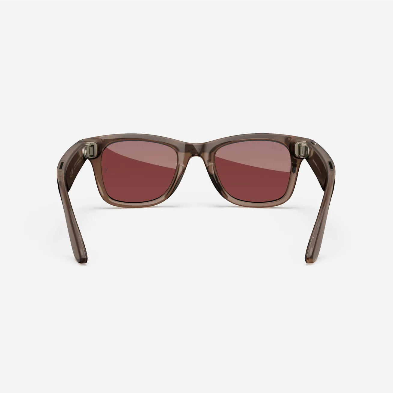 Ray-Ban Meta Wayfarer - (F) Shiny Warm Stone Transparent - (L) Watermelon Red Transitions - (Standard)
