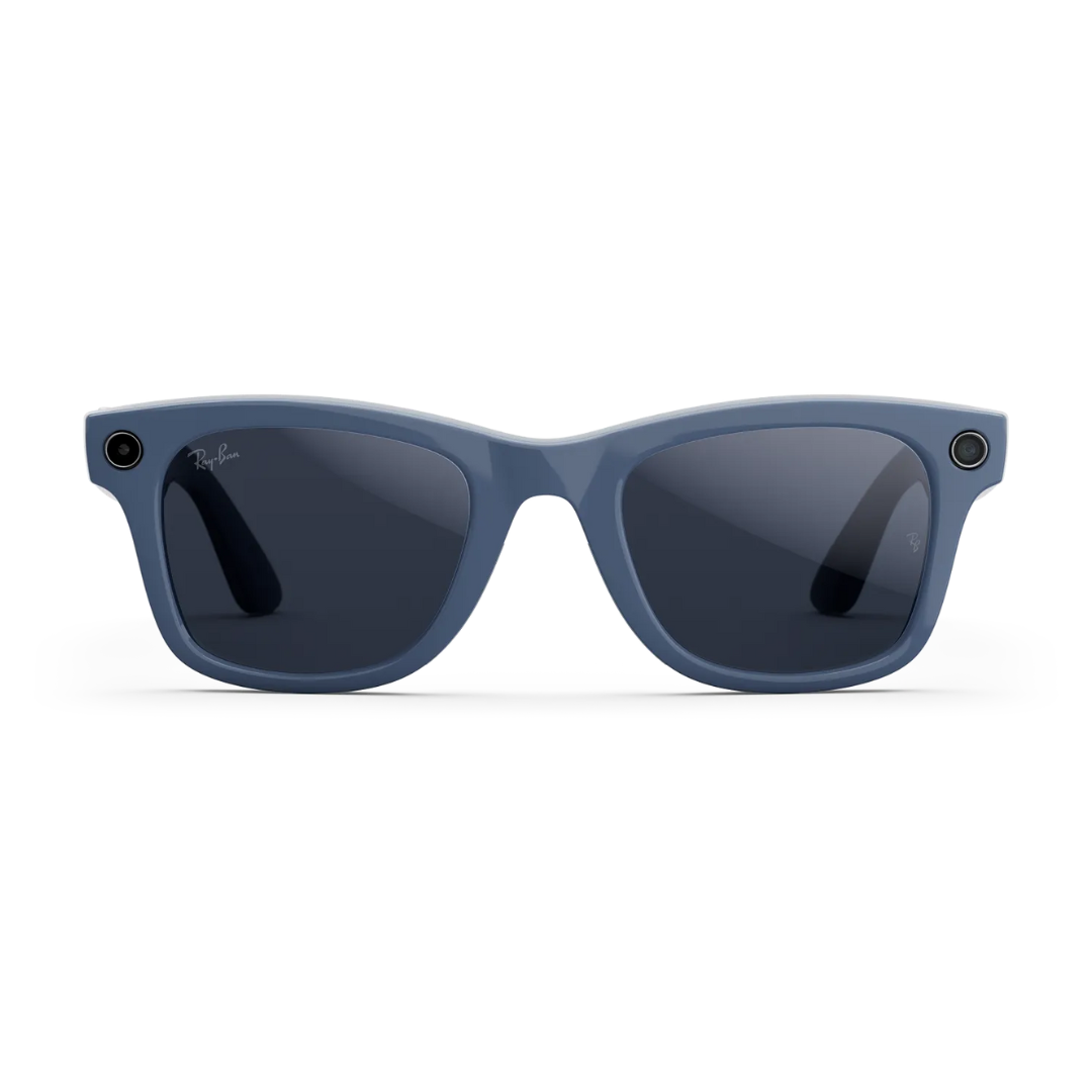 Ray-Ban Meta Wayfarer Gen 2 - (F) Shiny Cosmic Blue - (L) Clear to