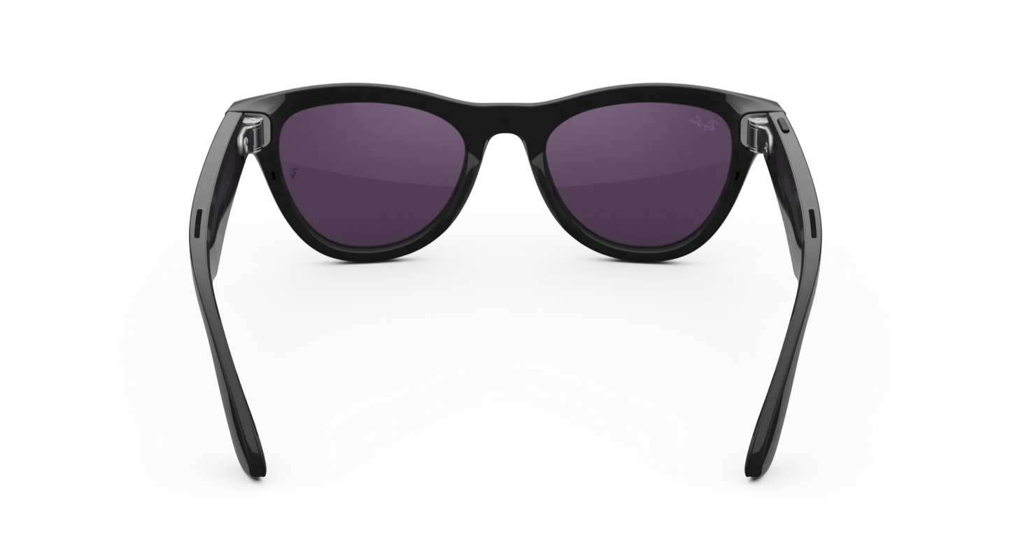 Ray-Ban Meta Skyler Gen 2 – (F) Shiny Black – (L) Clear to Amethyst Transitions – (Standard)