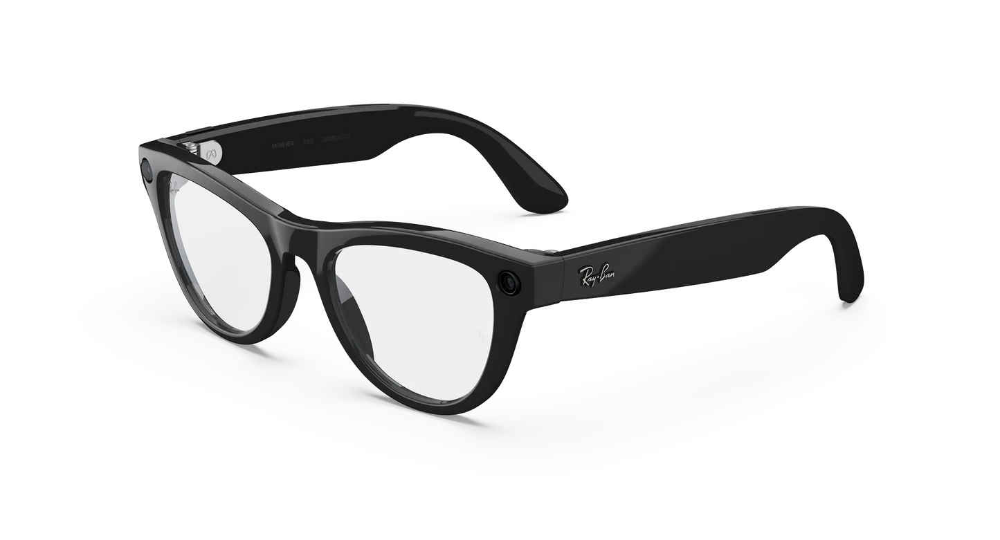 Ray-Ban Meta Skyler Gen 2 - (F) Shiny Black - (L) Clear - (Standard)