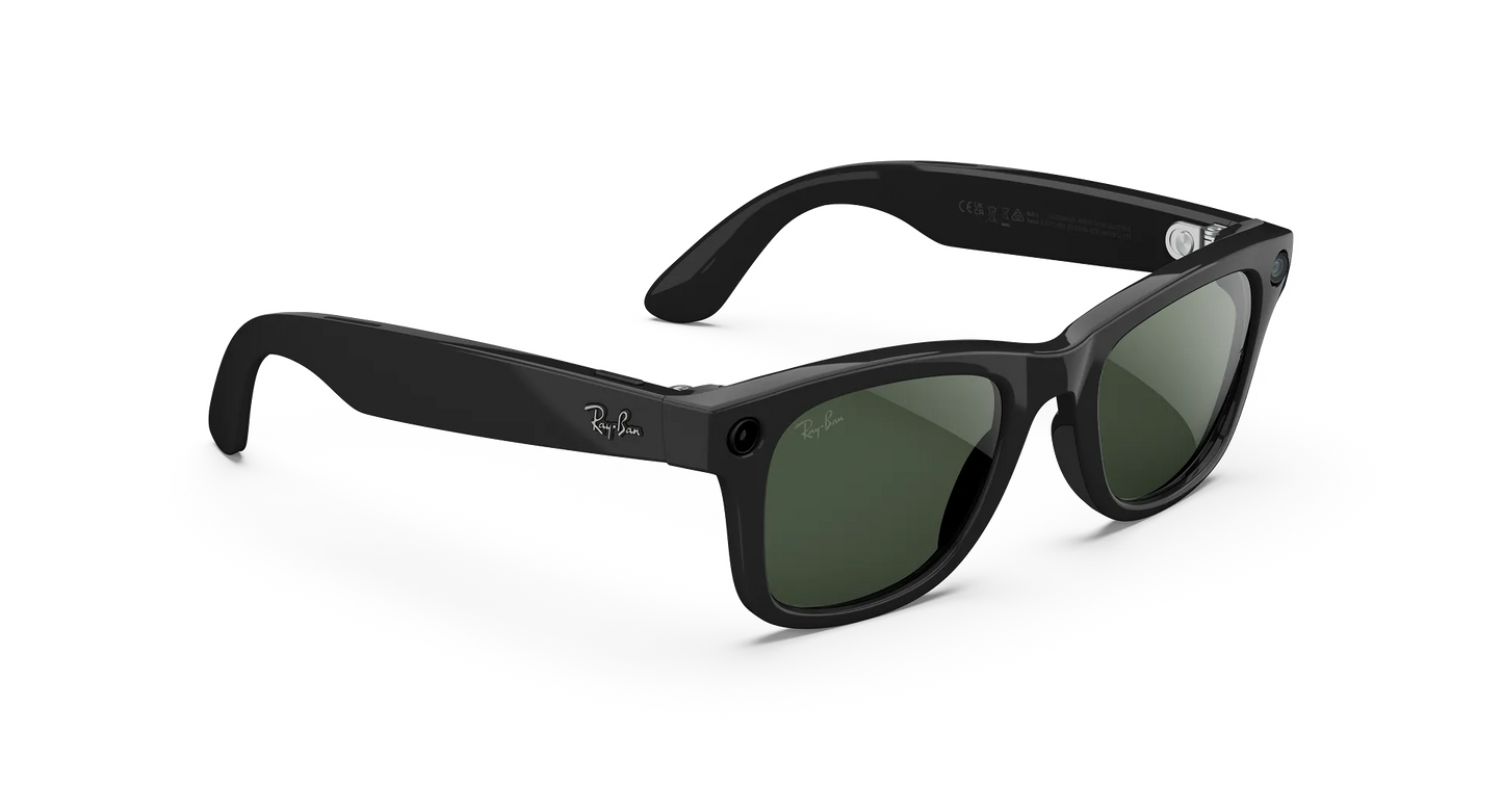 Ray-Ban Meta Wayfarer Gen 2 - (F) Shiny Black - (L) Clear to Graphite Green Transitions® - (Large)