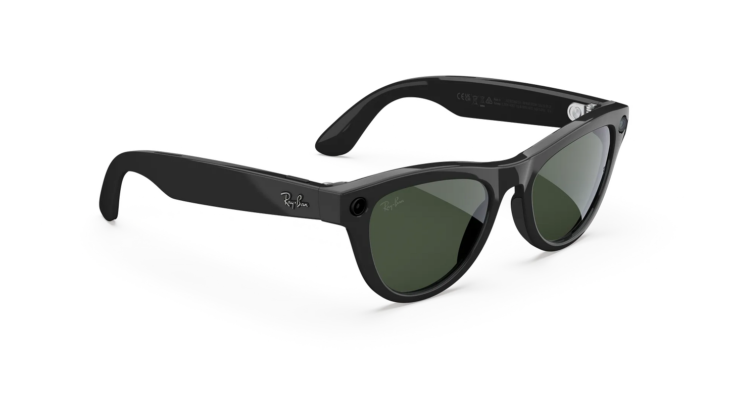 Ray-Ban Meta Skyler Gen 2 - (F) Shiny Black - (L) Clear to Graphite Green Transitions - (Standard)