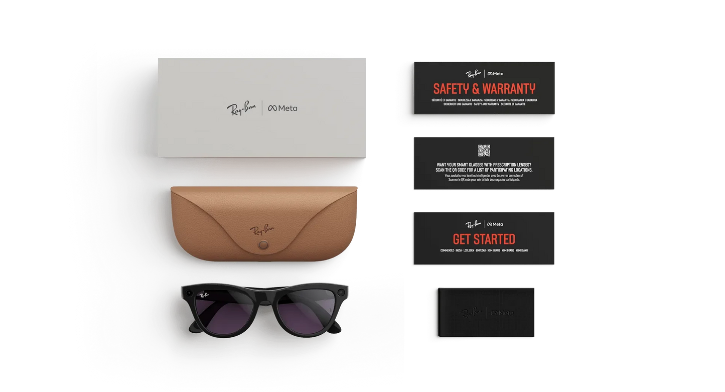 Ray-Ban Meta Skyler Gen 2 – (F) Shiny Black – (L) Clear to Amethyst Transitions – (Standard)