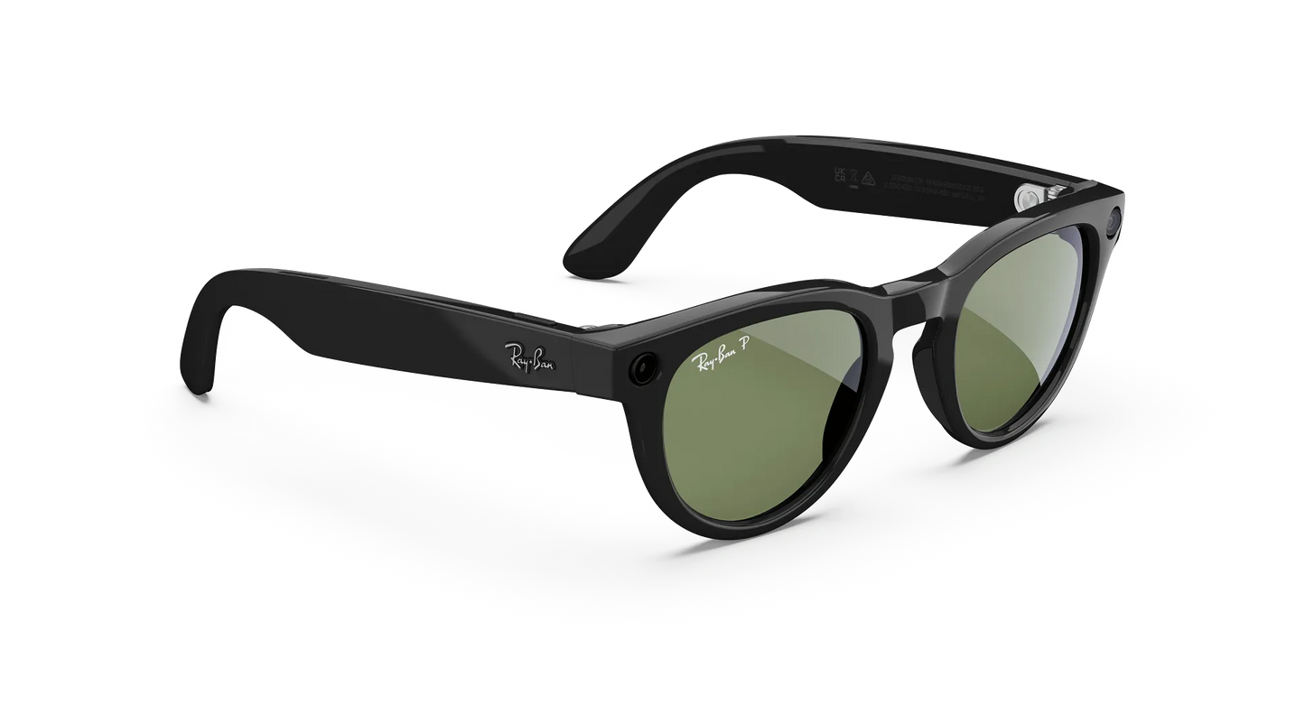 Ray-Ban Meta Skyler Gen 2 - (F) Shiny Black - (L) Green - (Standard)