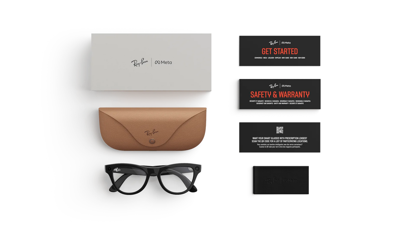 Ray-Ban Meta Skyler Gen 2 - (F) Shiny Black - (L) Clear - (Standard)