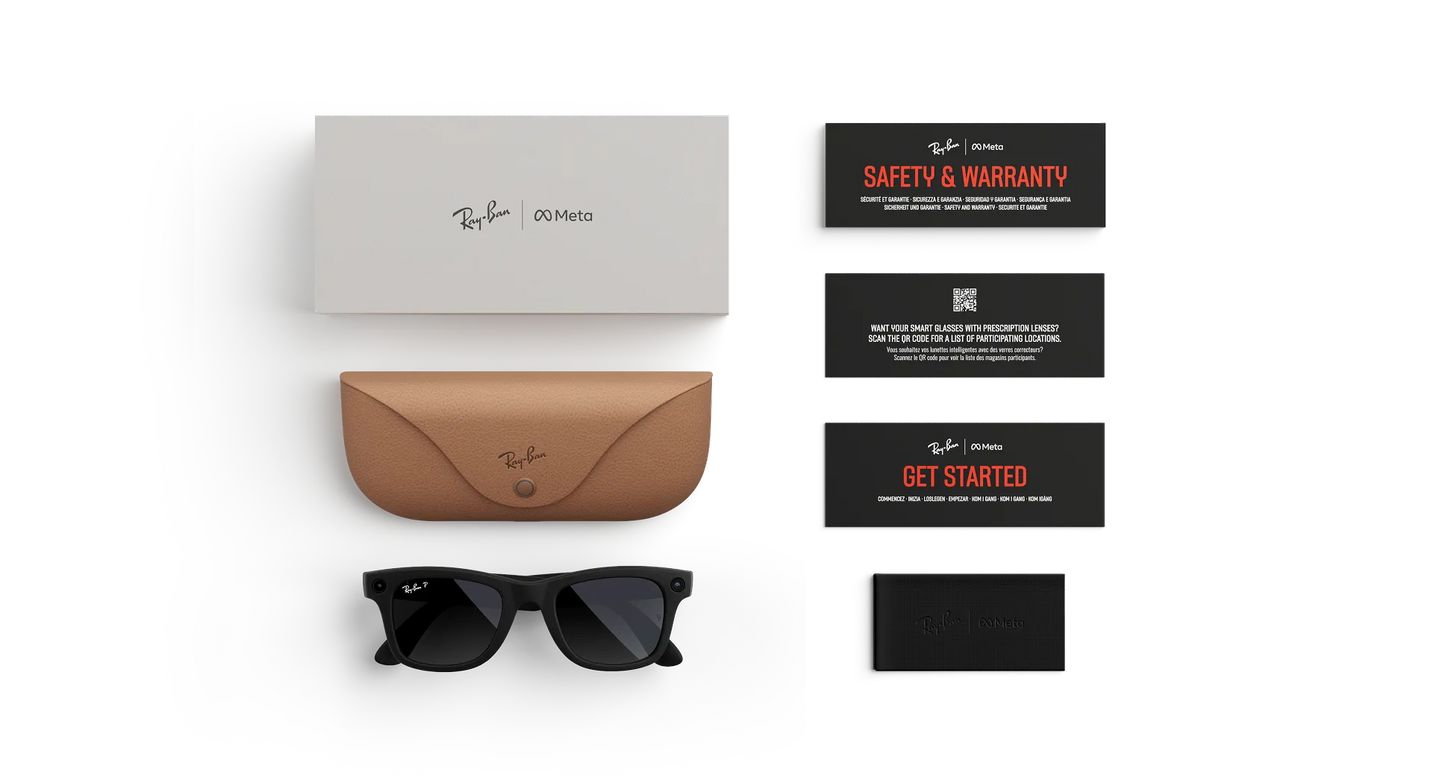 Ray-Ban Meta Wayfarer Gen 2 - (F) Matte Black - (L) Gradient Graphite Polarised - (Large)