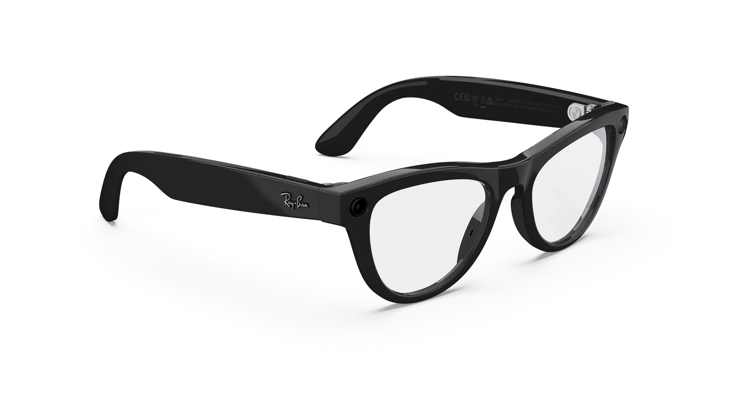 Ray-Ban Meta Skyler Gen 2 - (F) Shiny Black - (L) Clear - (Standard)