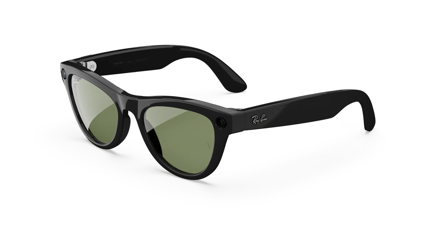 Ray-Ban Meta Skyler Gen 2 - (F) Shiny Black - (L) Clear to Graphite Green Transitions - (Standard)
