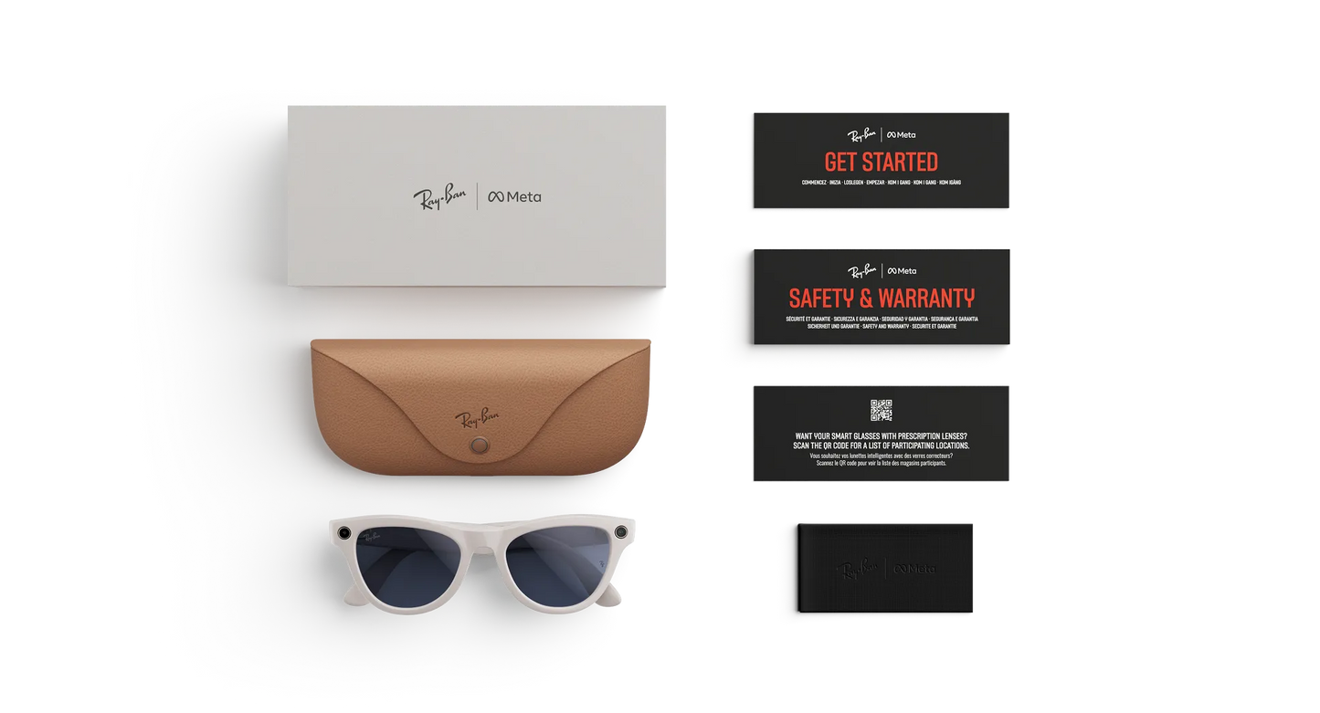Ray-Ban Meta Skyler Gen 2 - (F) Shiny Chalky Gray - (L) Clear to Sapphire Transitions - (Standard)