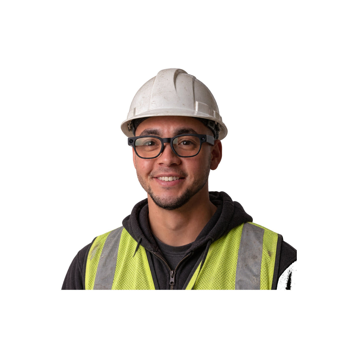 Mentra Live Camera Glasses - LIFESTYLE mentra live worn hardhat