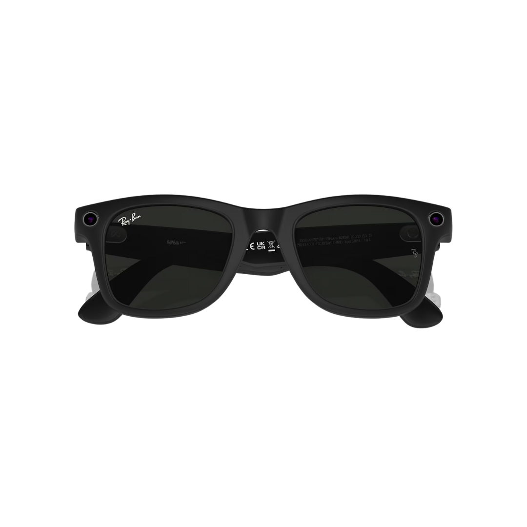 Ray-Ban Meta Wayfarer - (F) Matte Black - (L) Clear to Graphite Green Transitions - (Large)