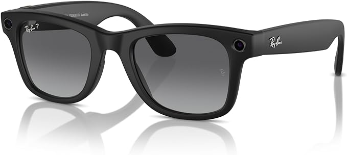 Ray-Ban Meta - Wayfarer (Standard) Polarised Smart Glasses - Matte Black
