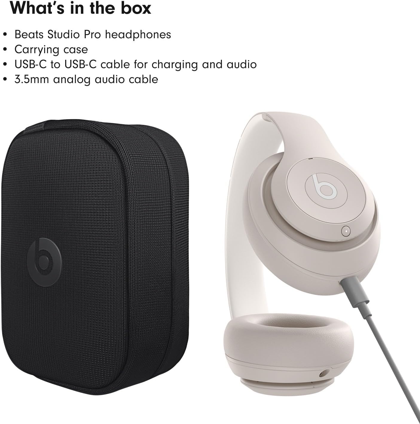 Beats Studio Pro - Wireless Bluetooth Noise Cancelling Headphones - Sand Stone