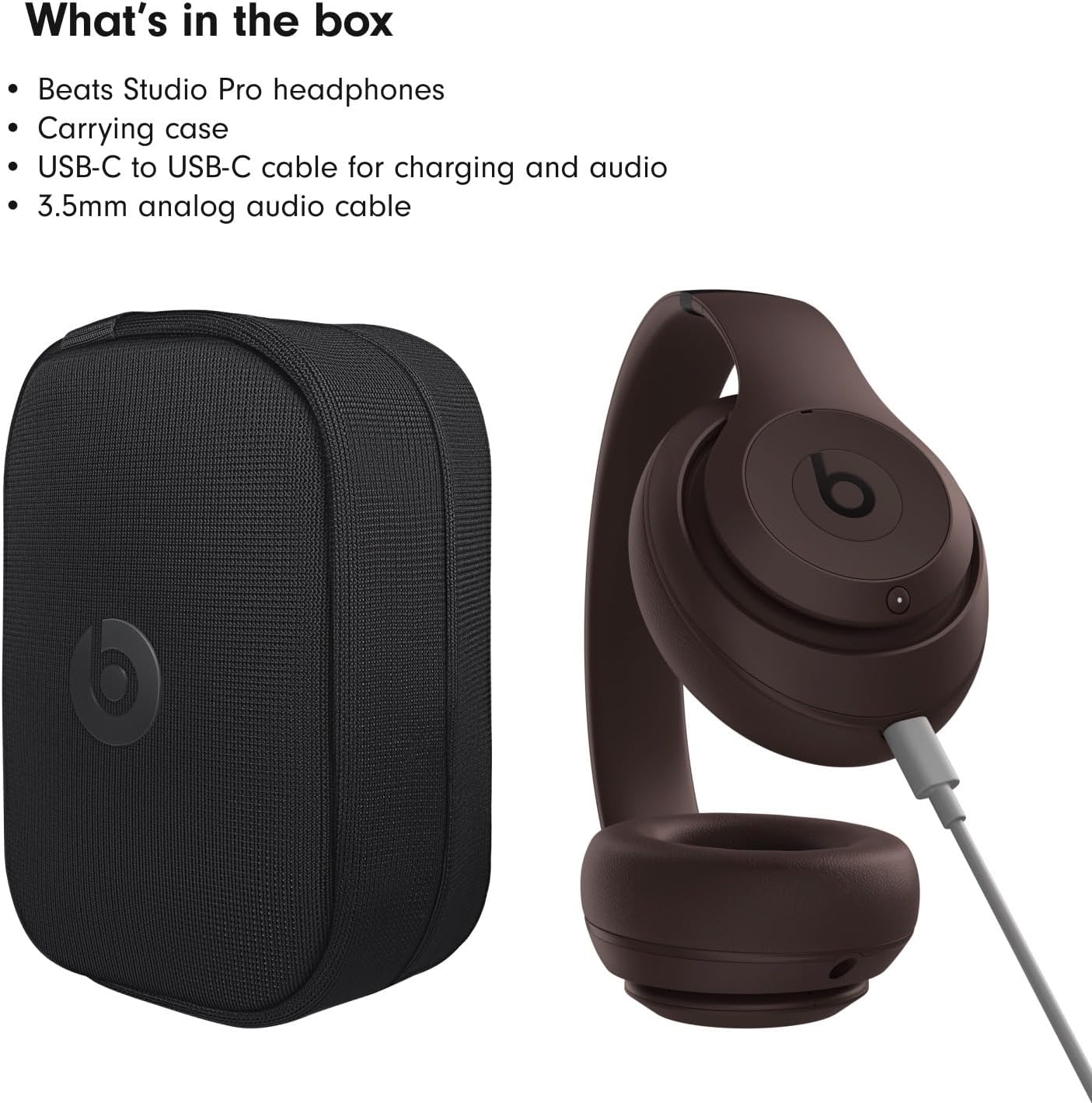 Beats Studio Pro Wireless Bluetooth Noise Cancelling Headphones Deep Brown