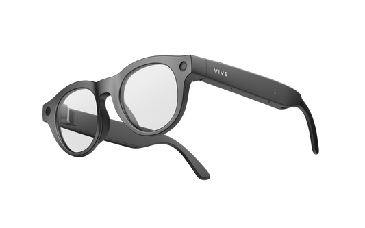 HTC VIVE Eagle AI Glasses — Pantos Clear Lens, Charcoal Black — manufacturer view 1