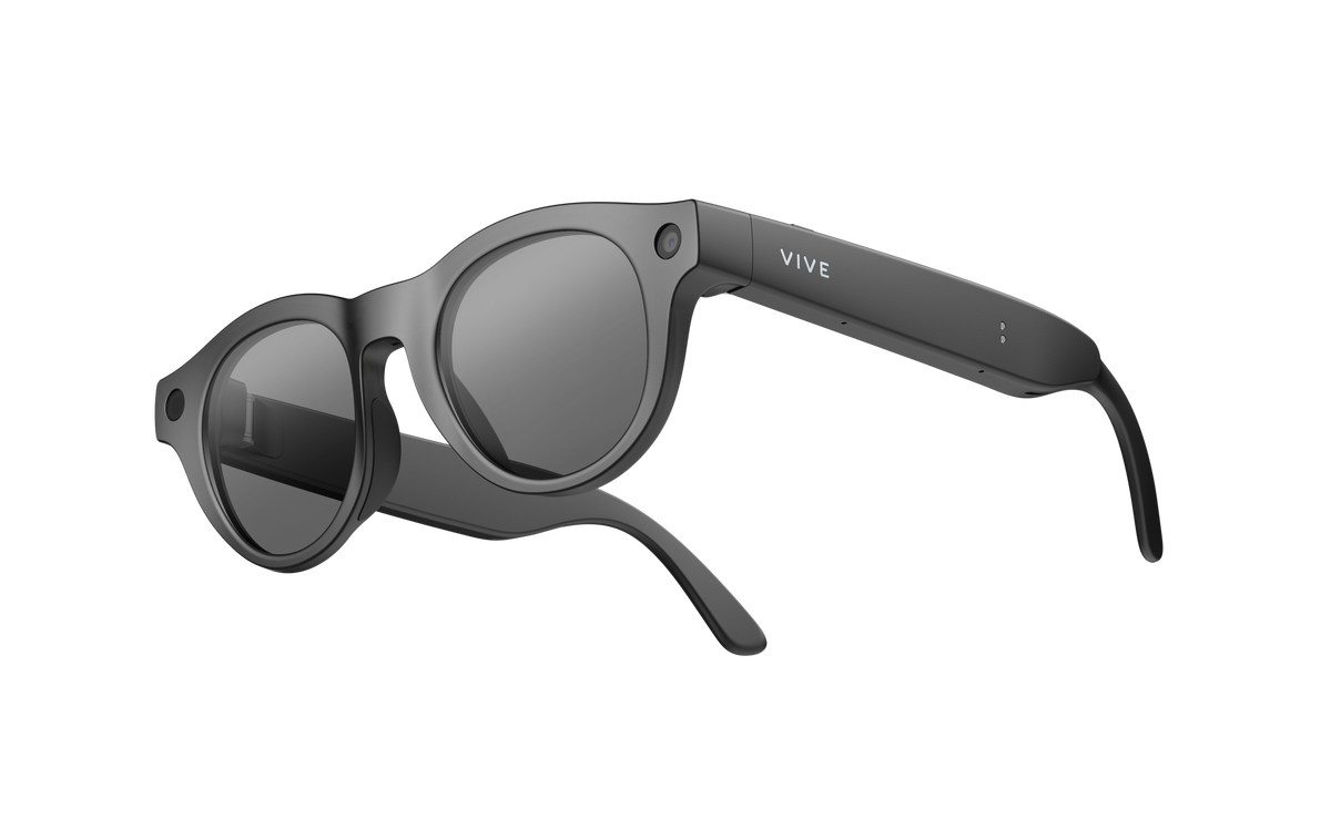 HTC VIVE Eagle AI Glasses — Pantos Sunglasses, Charcoal Black — manufacturer view 1