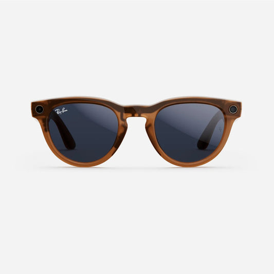Ray-Ban Meta Headliner - (F) Shiny Caramel Transparent - (L) Clear to Sapphire Transitions - (Standard)