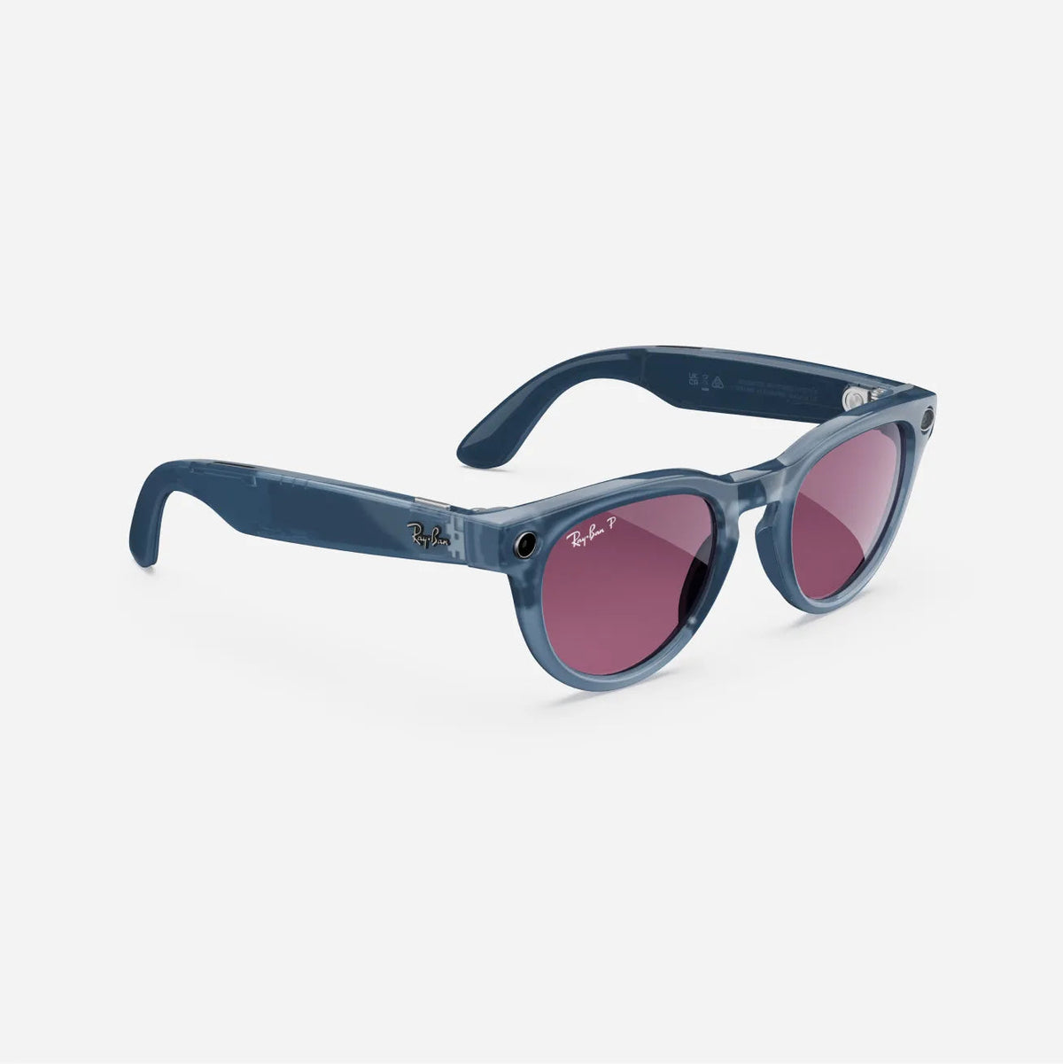 Ray-Ban Meta Headliner Gen 1 - (F) Shiny Jeans Transparent - (L) Dusty Red Polarised