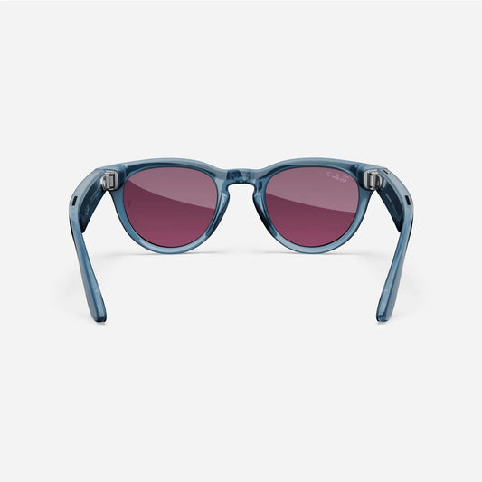 Ray-Ban Meta Headliner - (F) Shiny Jeans Transparent - (L) Dusty Red Polarised - (Standard)