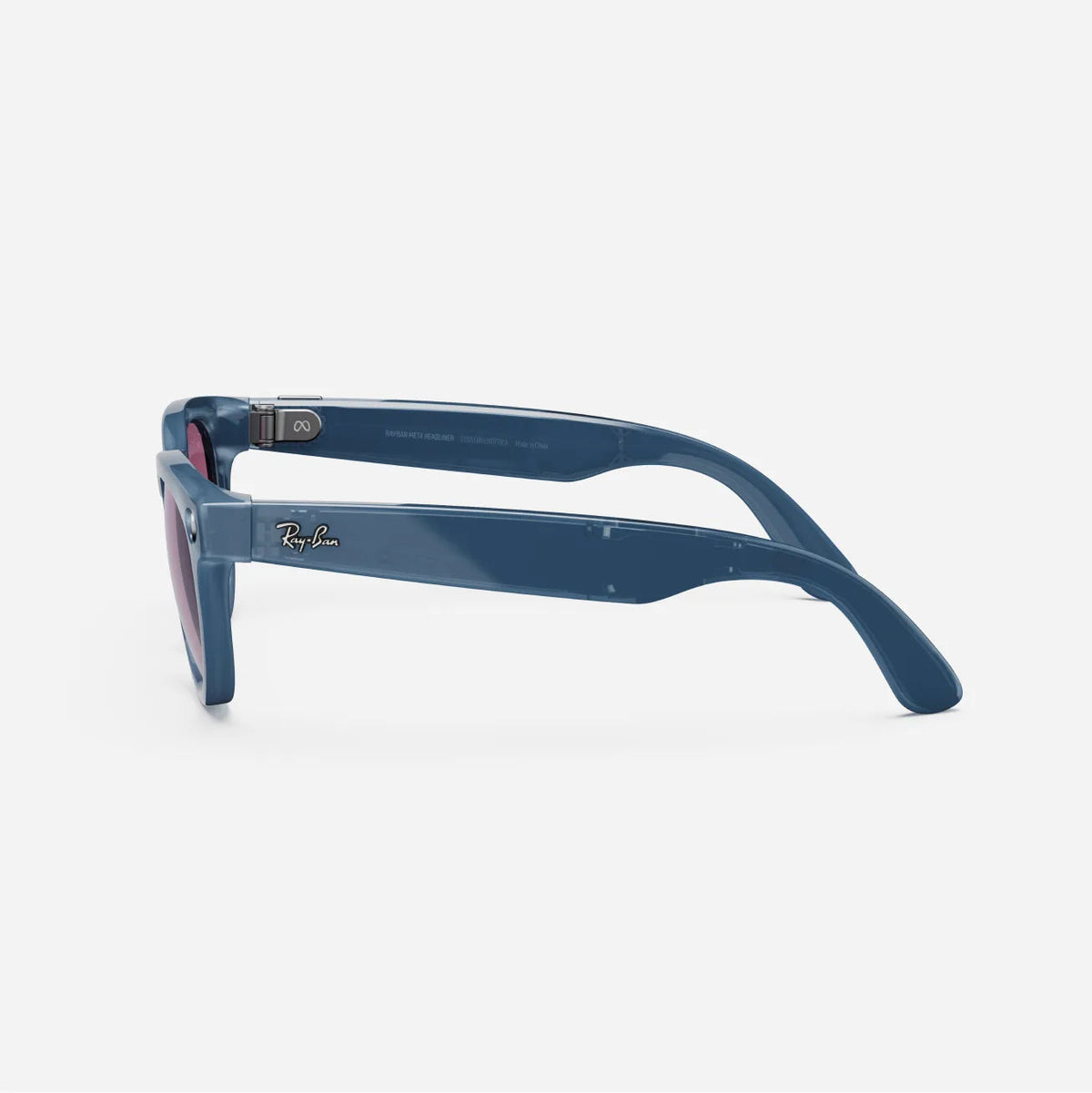 Ray-Ban Meta Headliner Gen 1 - (F) Shiny Jeans Transparent - (L) Dusty Red Polarised