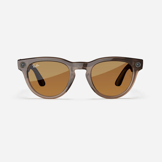 Ray-Ban Meta Headliner Gen 1 - (F) Shiny Warm Stone Transparent - (L) Saffron Yellow Transitions