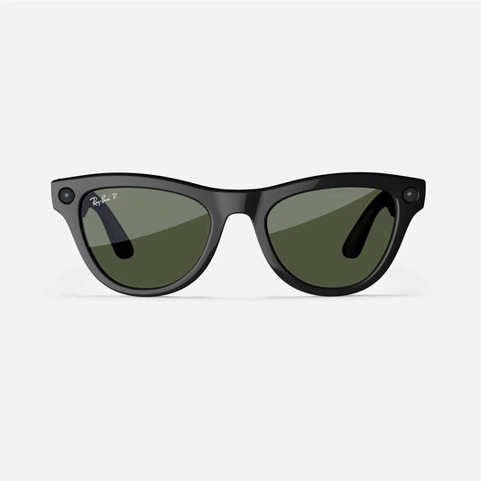 Ray-Ban Meta Skyler - (F) Shiny Black - (L) Green Polarised - (Standard)
