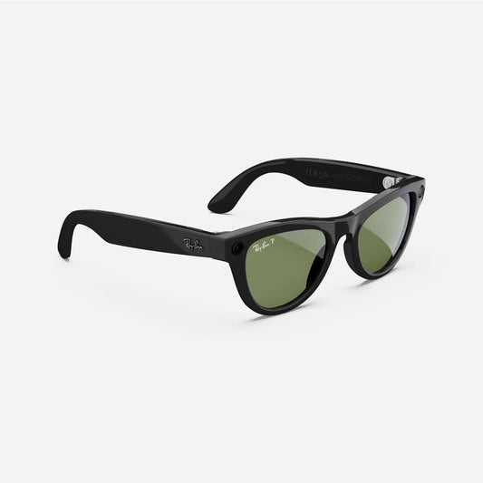 Ray-Ban Meta Skyler - (F) Shiny Black - (L) Green Polarised - (Standard)