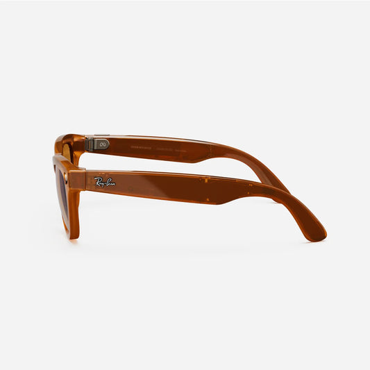 Ray-Ban Meta Skyler Gen 1 - (F) Shiny Caramel Transparent - (L) Brown Polarised - (Standard)