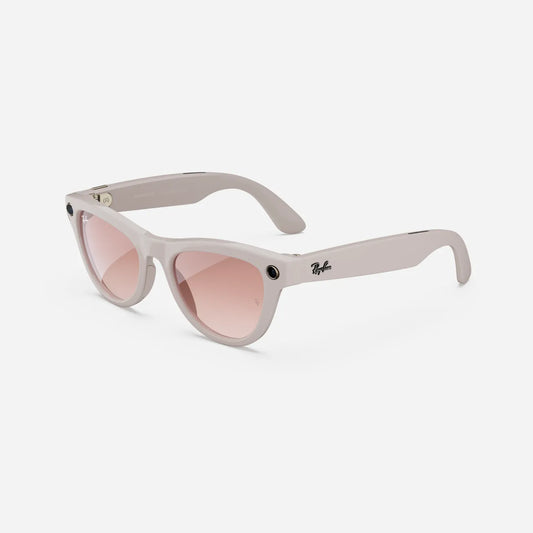 Ray-Ban Meta Skyler Gen 1 - (F) Shiny Chalky Gray - (L) Gradient Cinnamon Pink - (Standard)