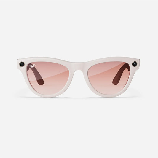 Ray-Ban Meta Skyler Gen 1 - (F) Shiny Chalky Gray - (L) Gradient Cinnamon Pink - (Standard)