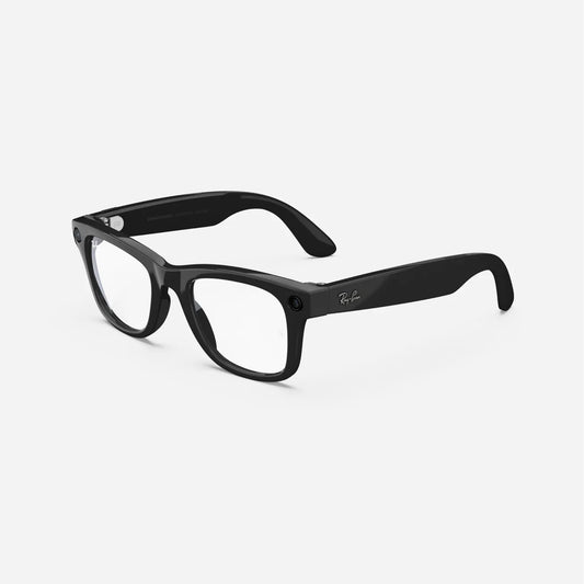 Ray-Ban Meta Wayfarer - (F) Shiny Black - (L) Clear - (Standard)