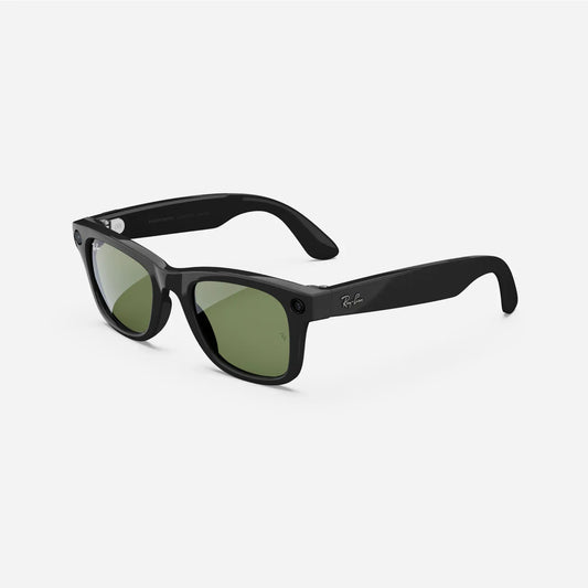 Ray-Ban Meta Wayfarer - (F) Shiny Black - (L) Green - (Large)