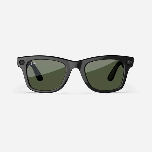 Ray-Ban Meta Wayfarer - (F) Shiny Black - (L) Green - (Large)