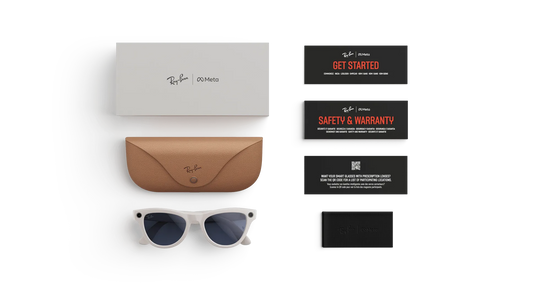 Ray-Ban Meta Skyler Gen 1 - (F) Shiny Chalky Gray - (L) Clear to Sapphire Transitions - (Standard)