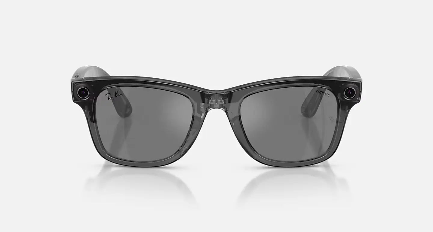 Ray-Ban Meta & Coperni Gen 1 Wayfarer Limited Edition - (F) Shiny Transparent Black - (L) Grey Mirror - (Standard)