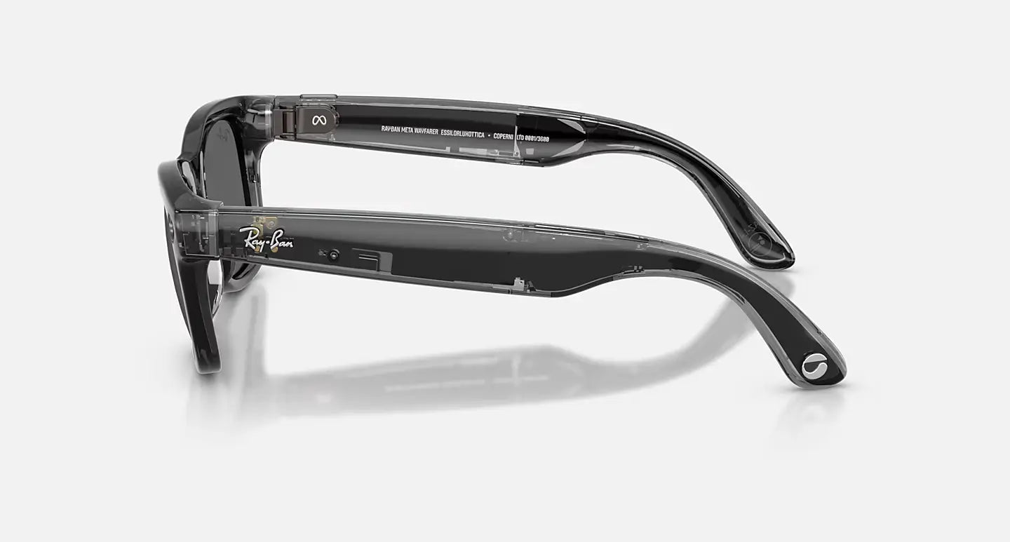 Ray-Ban Meta & Coperni Gen 1 Wayfarer Limited Edition - (F) Shiny Transparent Black - (L) Grey Mirror - (Standard)