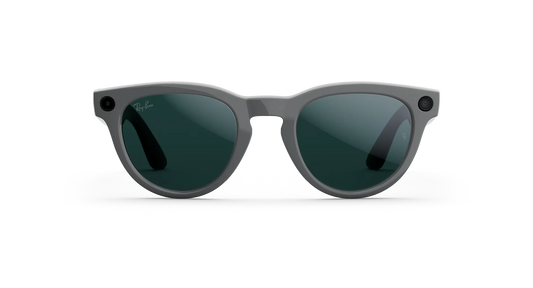Ray-Ban Meta Headliner Gen 2 - (F) Shiny Asteroid Gray – (L) Clear to Emerald Transitions