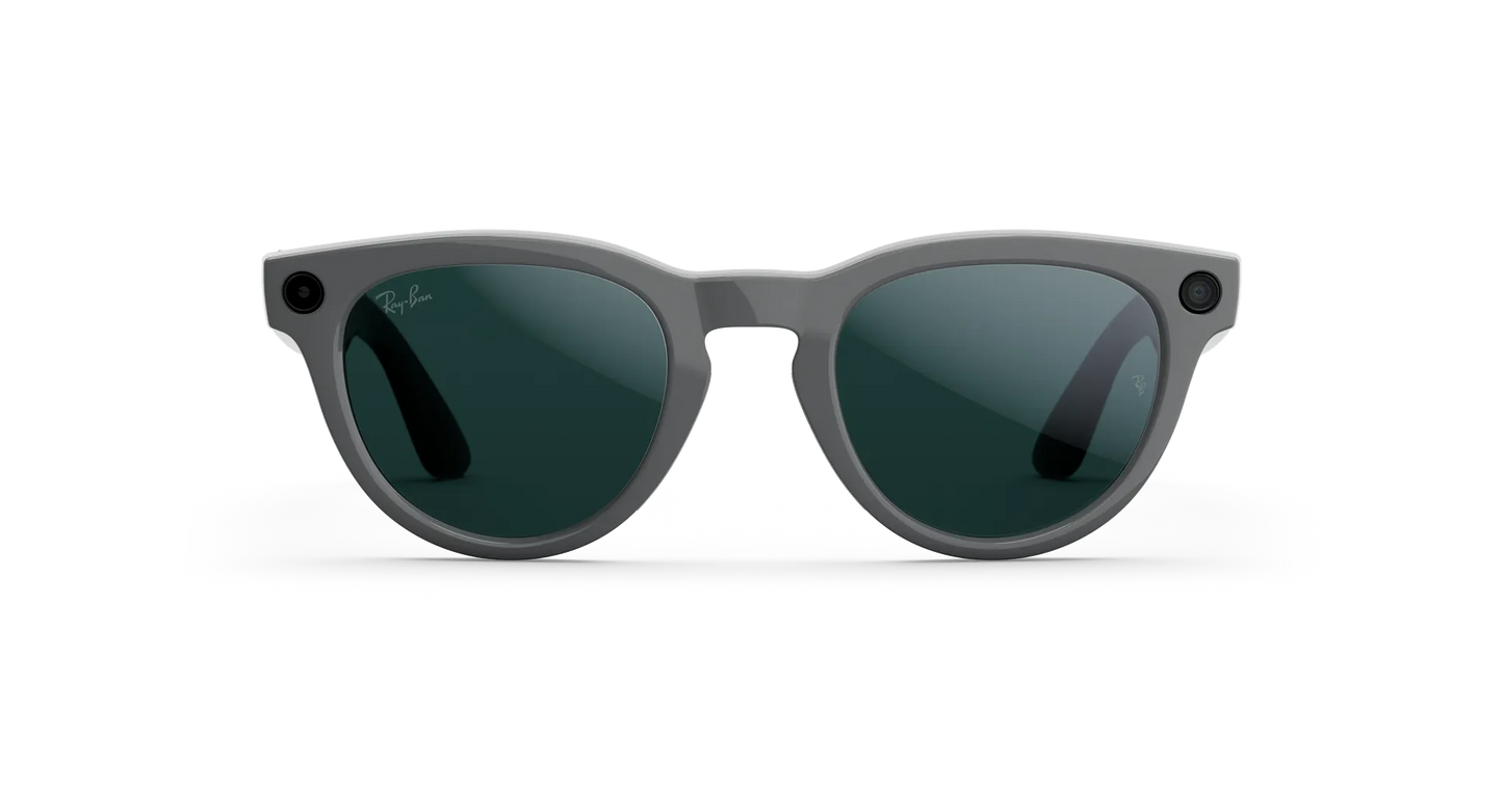 Ray-Ban Meta Headliner Gen 2 - (F) Shiny Asteroid Gray – (L) Clear to Emerald Transitions – (Standard)