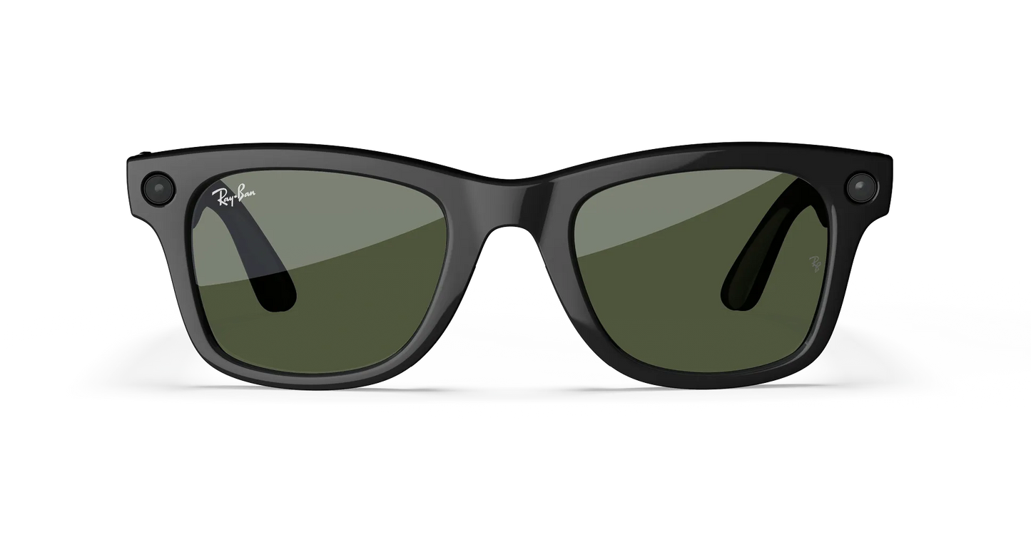 Ray-Ban Meta Wayfarer Gen 2 - (F) Shiny Black - (L) Green - (Large)
