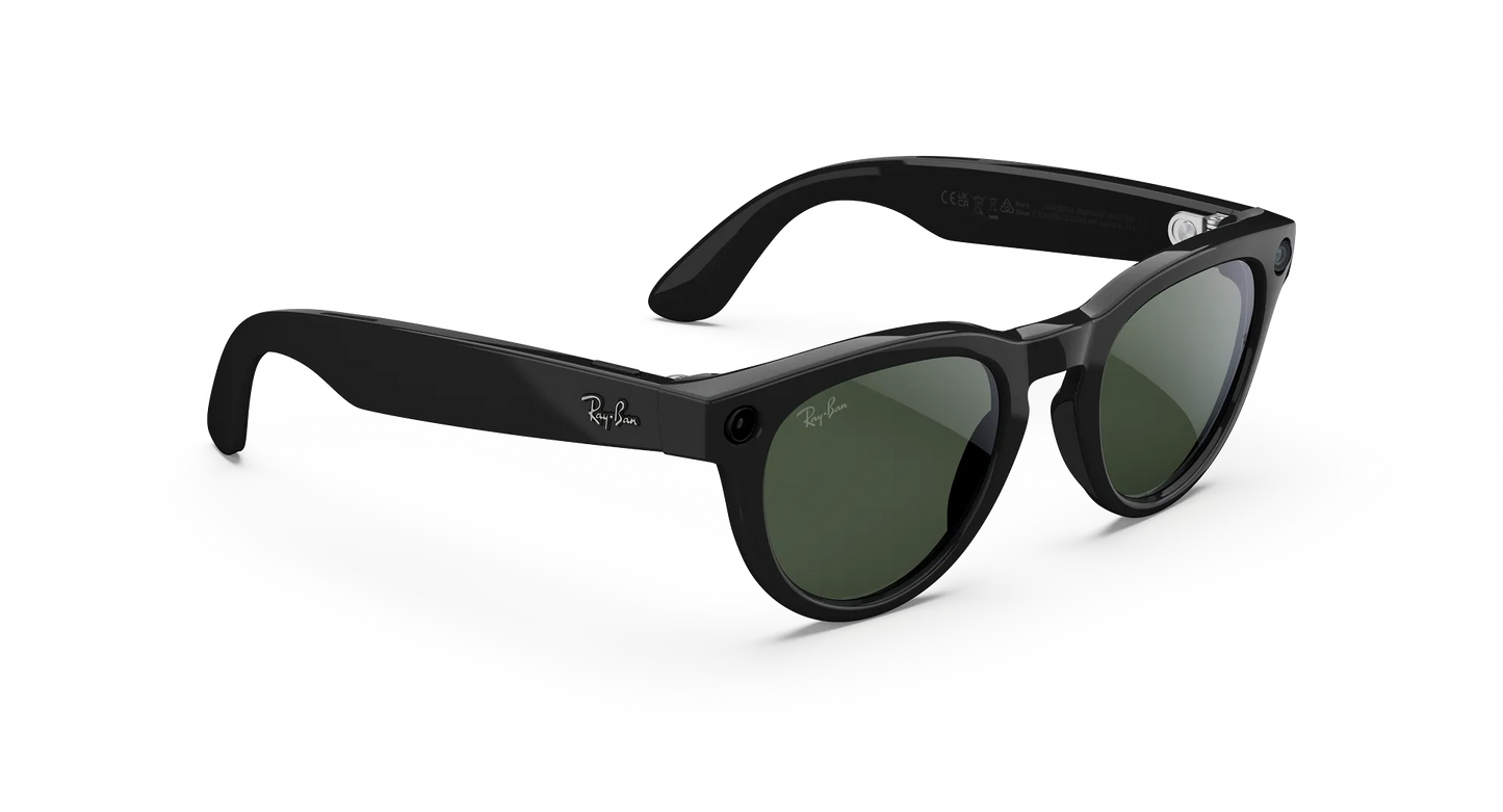 Ray-Ban Meta Headliner Gen 2 - (F) Shiny Black - (L) Clear to Graphite Green Transitions - (Standard)