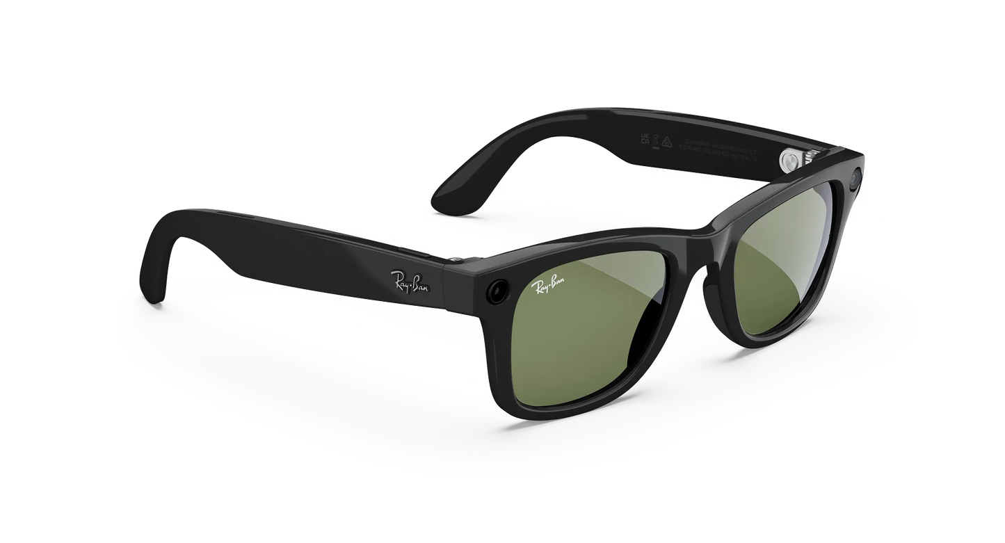Ray-Ban Meta Wayfarer Gen 2 - (F) Shiny Black - (L) Green - (Standard)