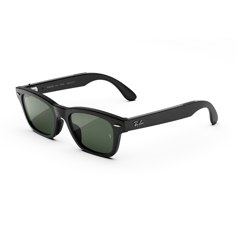 Meta official: SK-1001915-01 Matte Black on Warm Silver · Transitions Graphite Green · Large