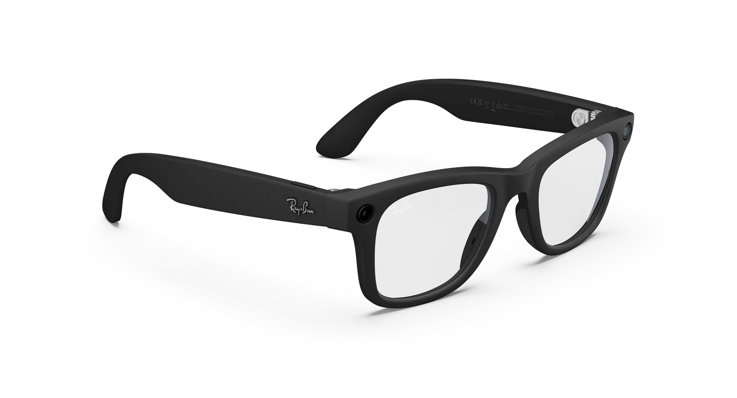 Ray-Ban Meta Wayfarer Gen 2 - (F) Matte Black - (L) Clear - (Standard)