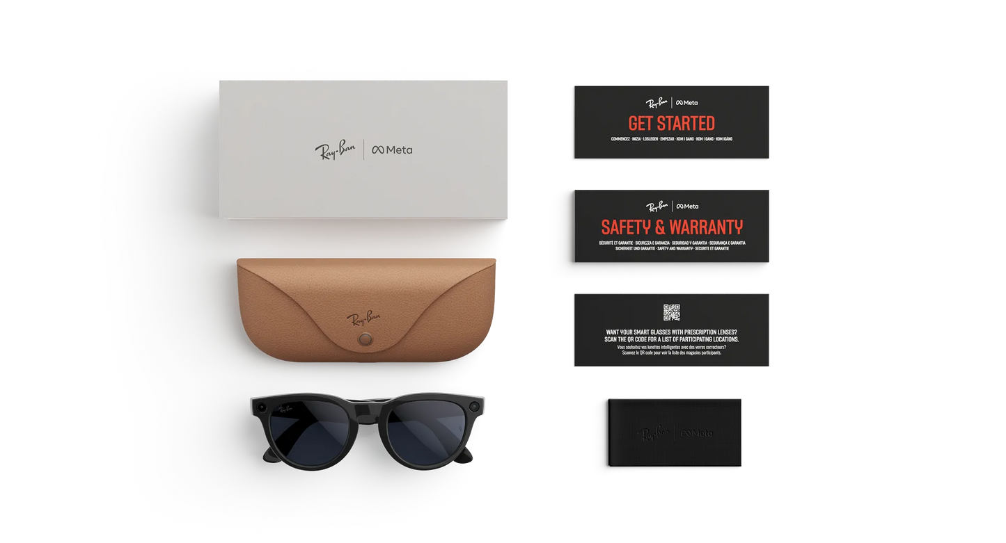 Ray-Ban Meta Headliner Gen 2 - (F) Shiny Black - (L) Clear to Sapphire Transitions - Low Bridge -  (Standard)