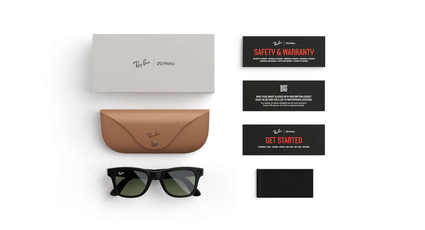 Ray-Ban Meta Wayfarer Gen 2 - (F) Shiny Black - (L) Green - (Standard)