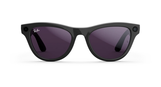 Ray-Ban Meta Skyler Gen 2 – (F) Shiny Black – (L) Clear to Amethyst Transitions – (Standard)