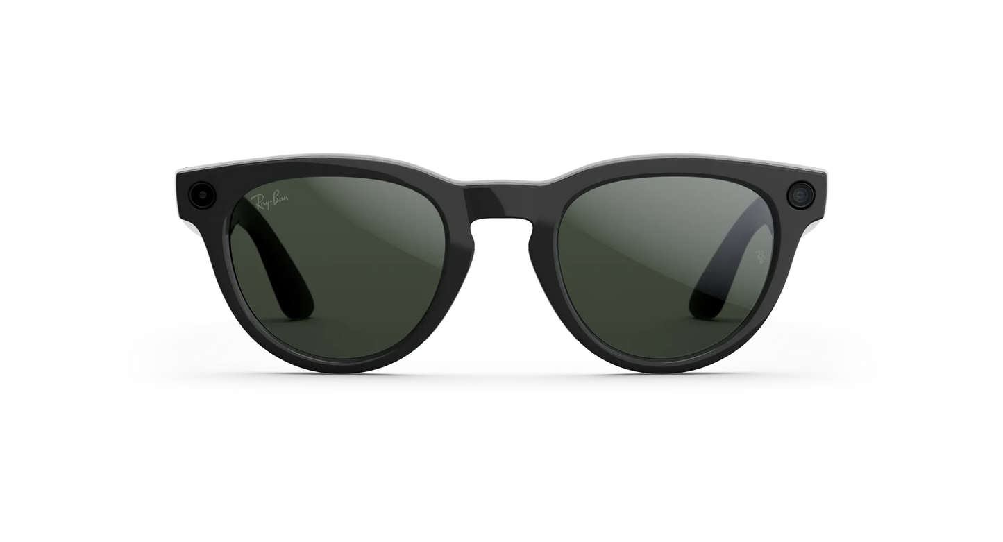 Ray-Ban Meta Headliner Gen 2 - (F) Shiny Black - (L) Clear to Graphite Green Transitions - (Standard)